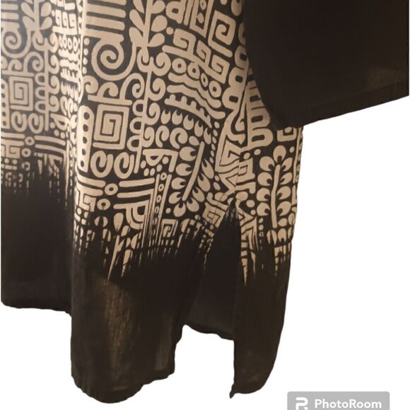 Shiraleah Chicago black white lightweight cotton tunic size M - Picture 5 of 7